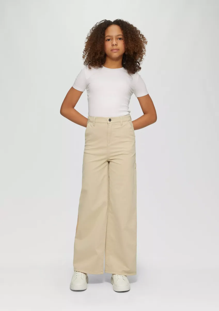 Twill-Hose / Regular Fit / High Rise / Wide Leg