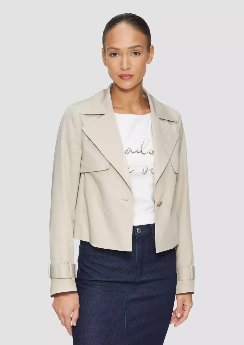Verkürzte Relaxed-Fit-Jacke im Trench-Stil