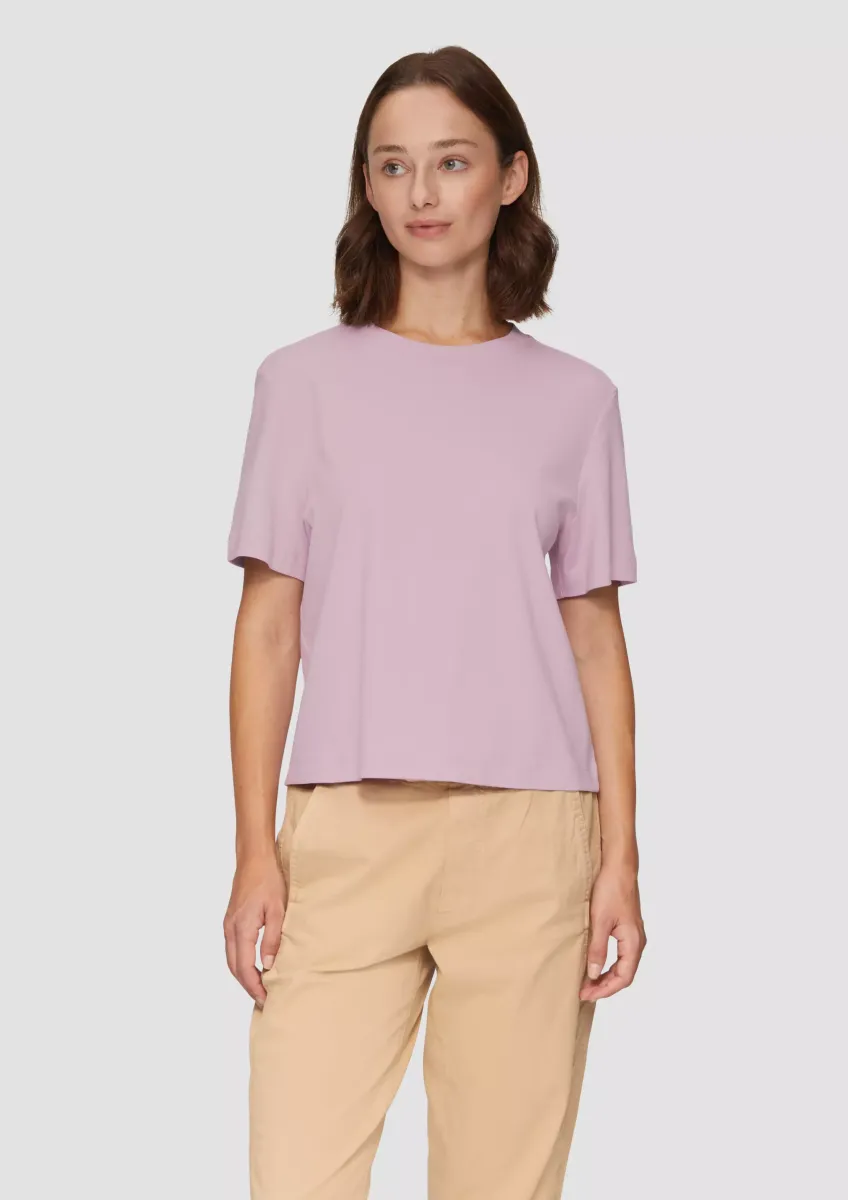 Verkürztes T-Shirt mit Crew Neck