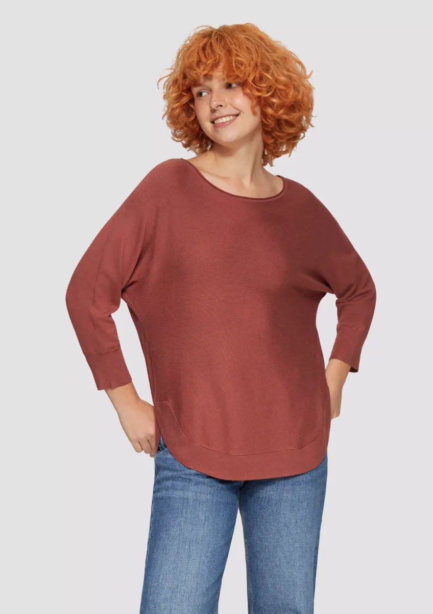Viskosemix-Pullover mit Fledermausärmeln