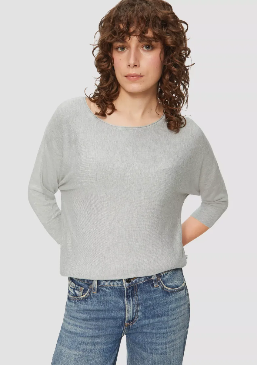 Viskosemix-Pullover mit Fledermausärmeln