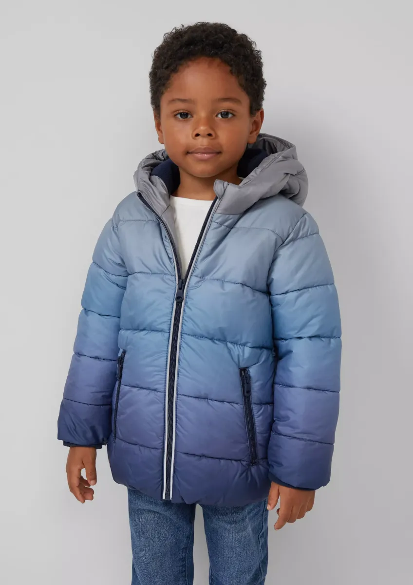 Wattierte Jacke mit Fleecefutter und Kapuze