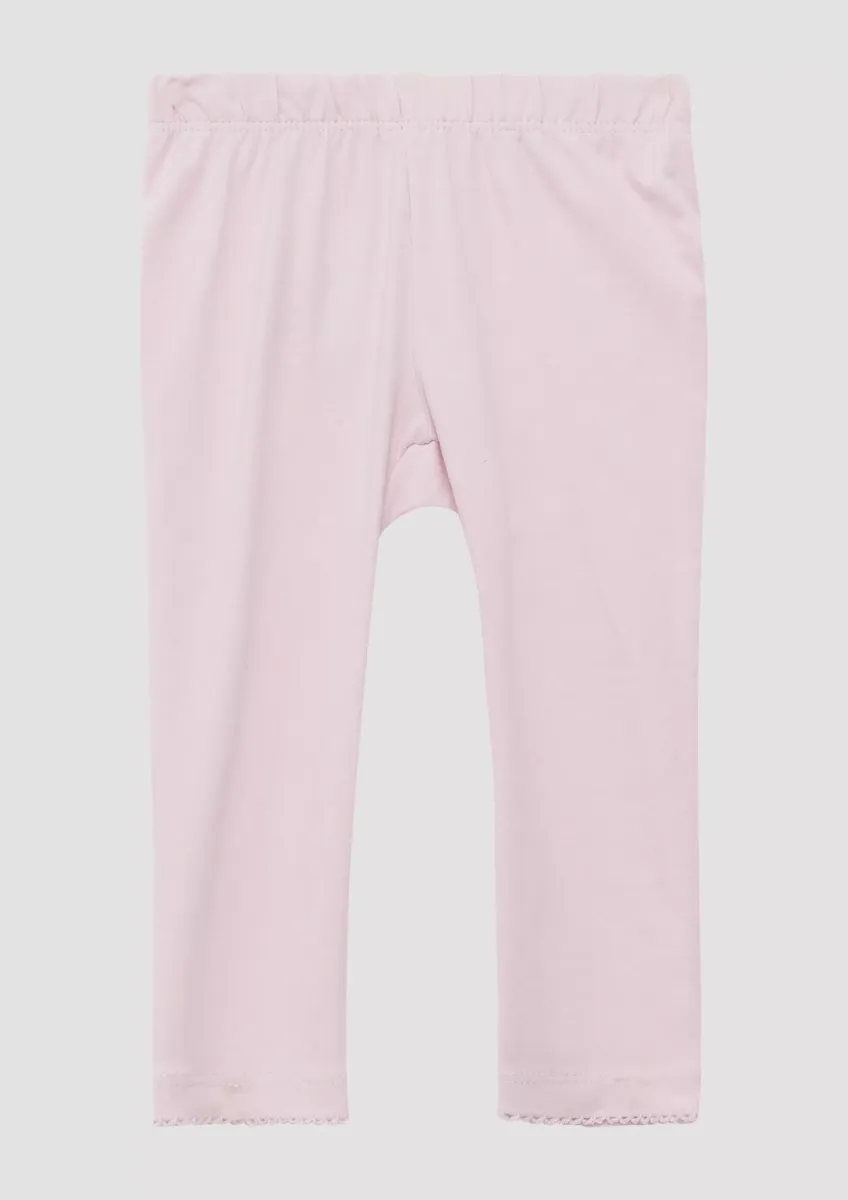 Weiche Leggings mit Elastikbund und Mausezahnkante