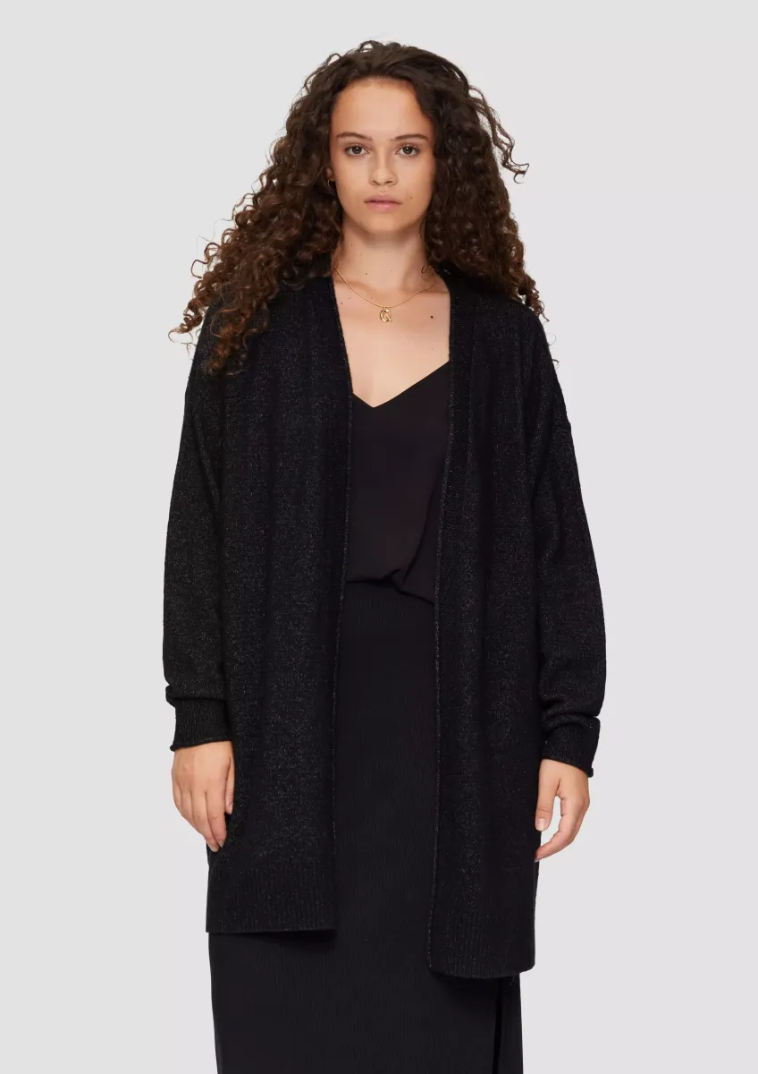 Weiche Strickjacke mit Rollkante