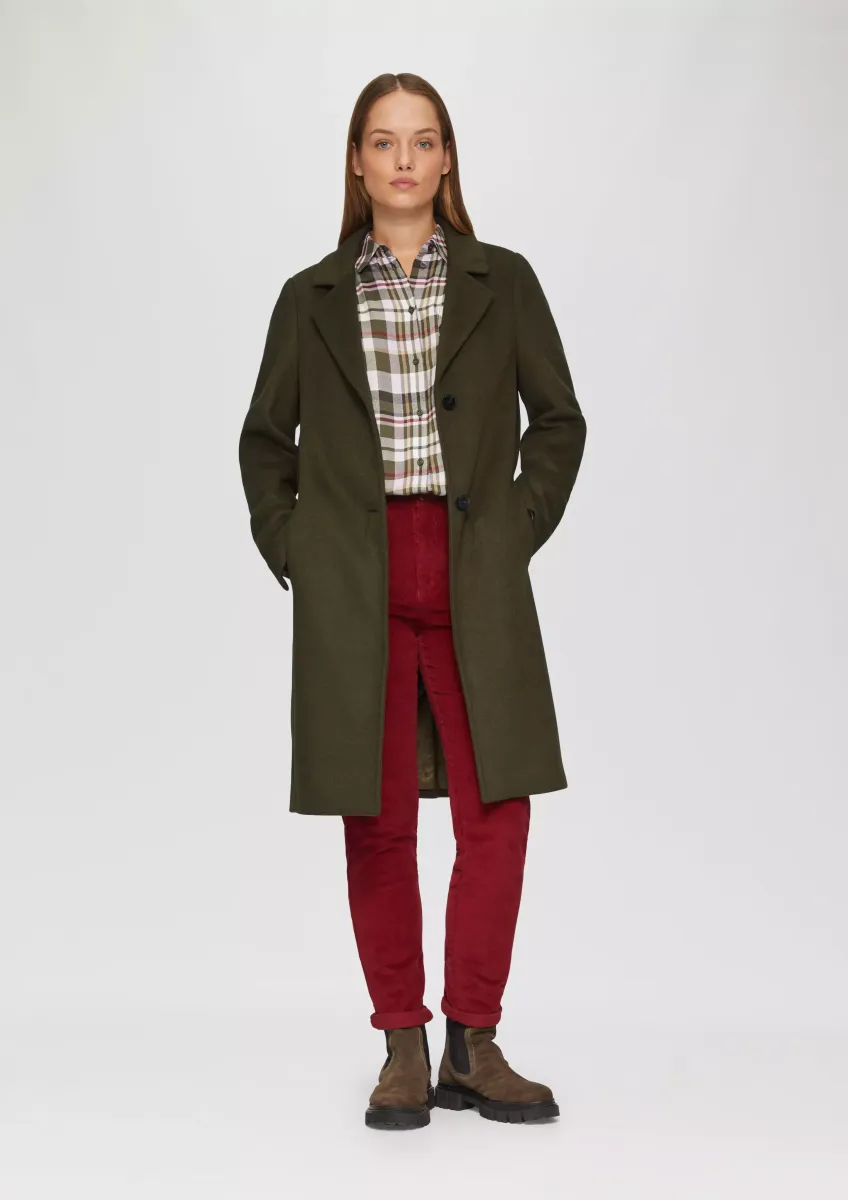 Weicher Wollmantel mit Reverskragen