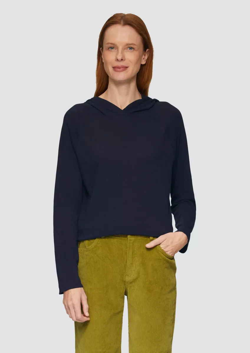 Weiches Jerseyshirt mit Flammgarnstruktur