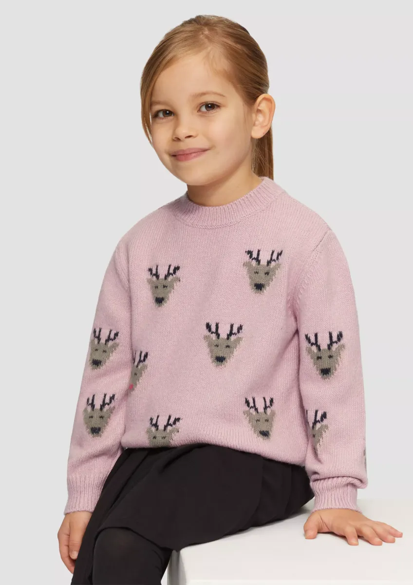 Weihnachtspullover mit Rentier-Motiv