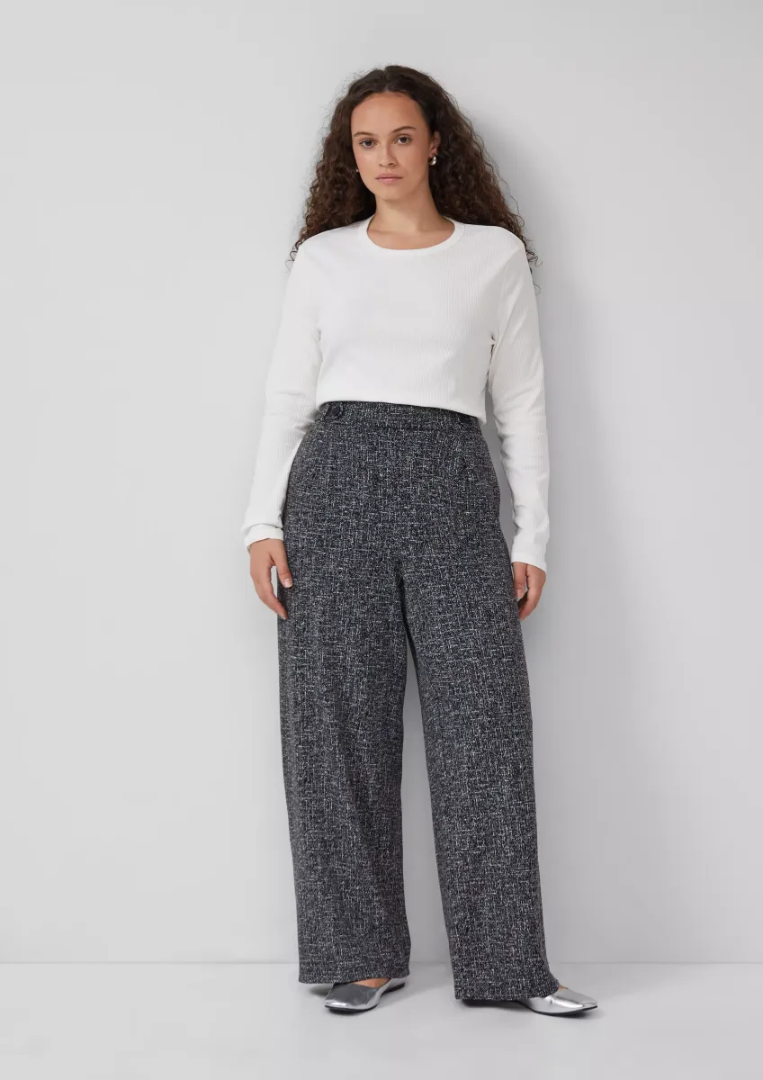 Wide Leg-Hose aus Interlockjersey