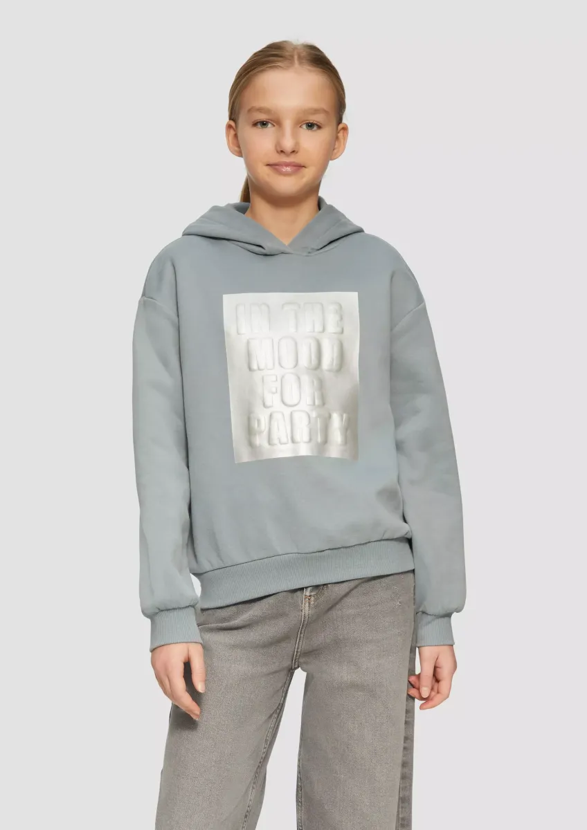 Wärmender Hoodie mit Metallic-Print