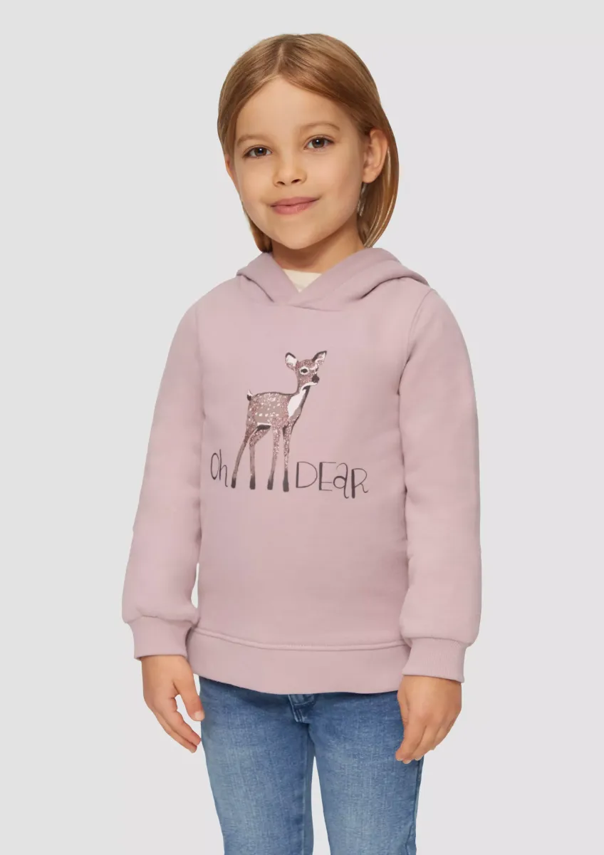 Wärmendes Kapuzen-Sweatshirt mit Glitzerprint