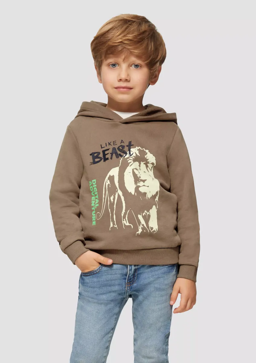 Wärmendes Kapuzen-Sweatshirt mit Glow-in-the-dark-Print