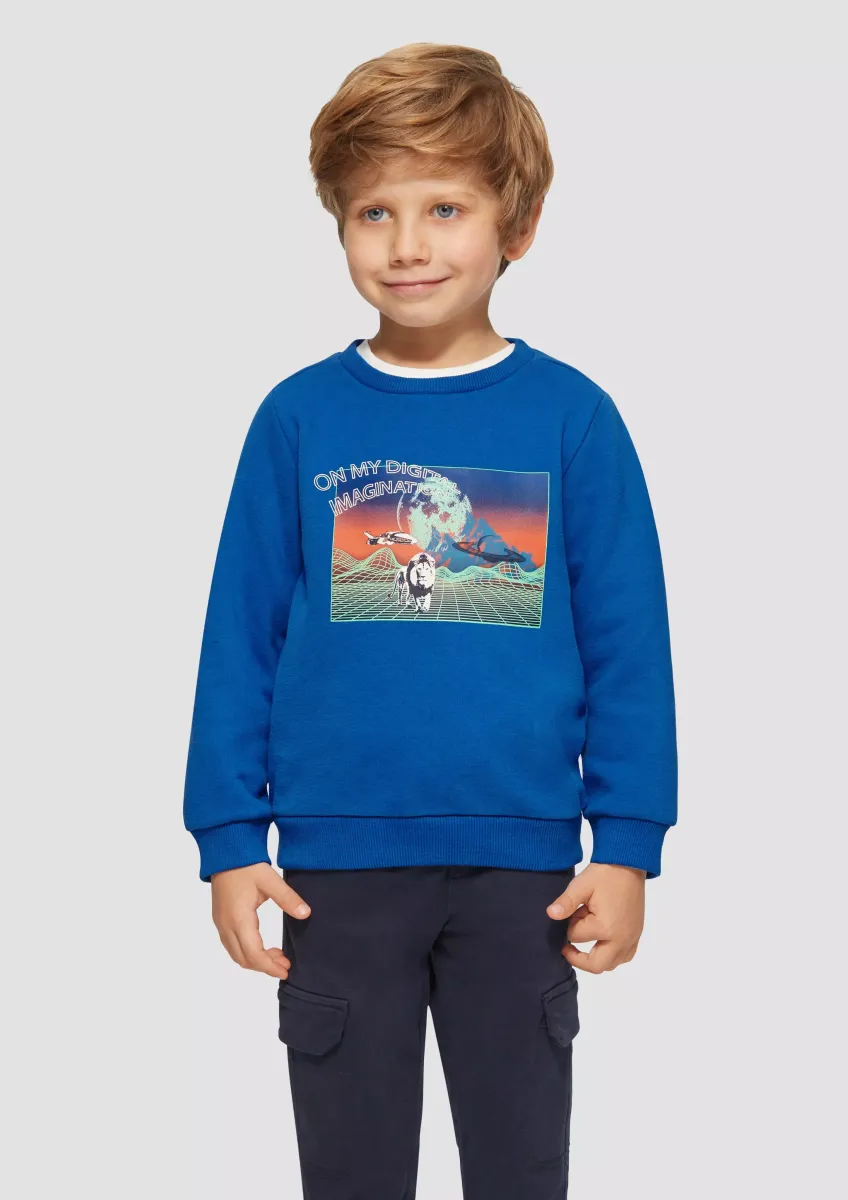 Wärmendes Sweatshirt mit gummiertem Frontprint