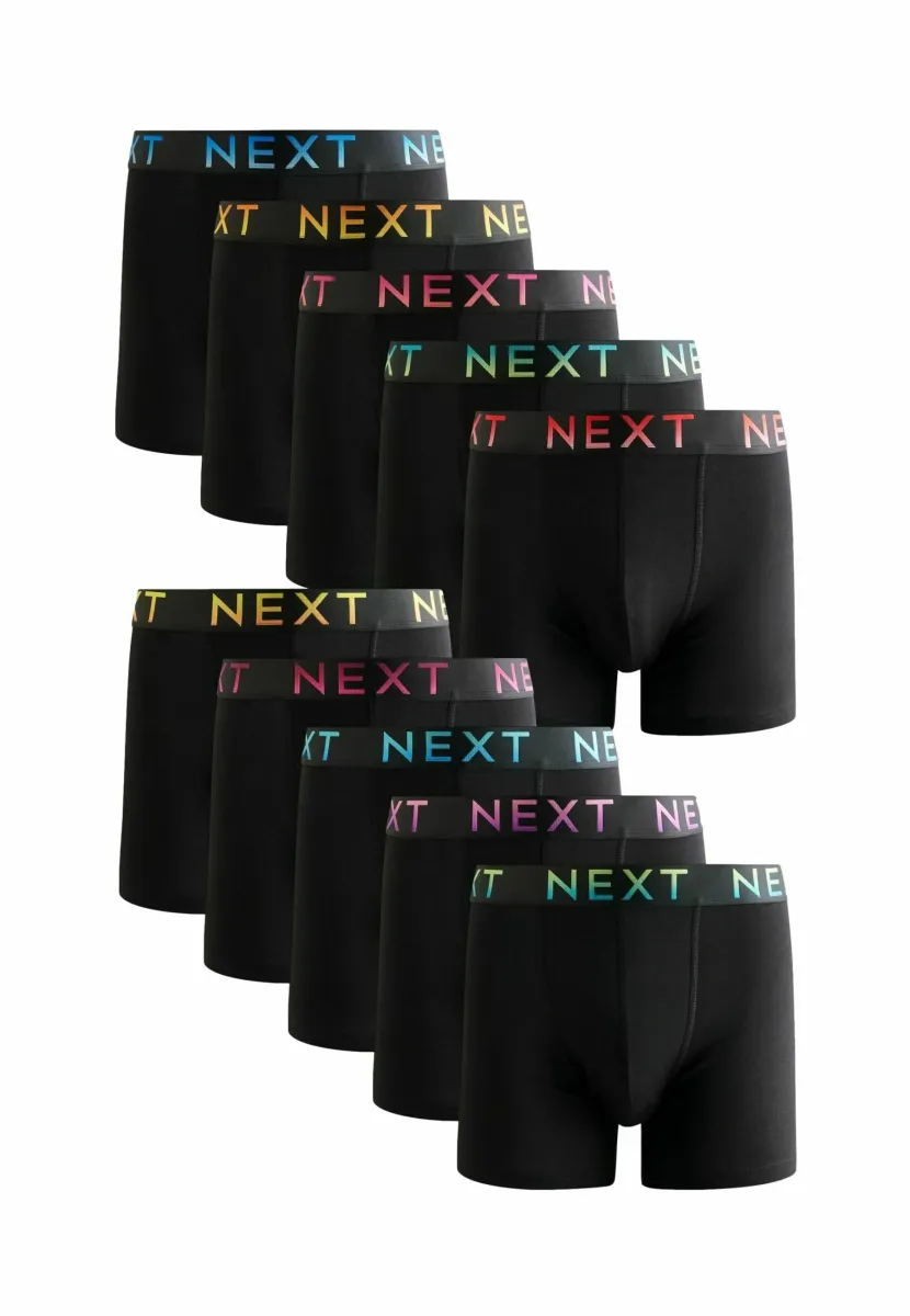 10 PACK - Boxer Briefs - black ombre colour waistbands