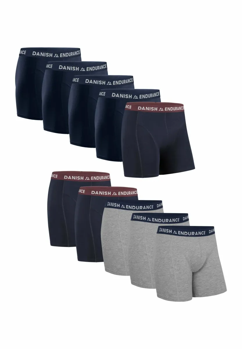 10-PACK CLASSIC TRUNKS - Boxershorts - navy/grey