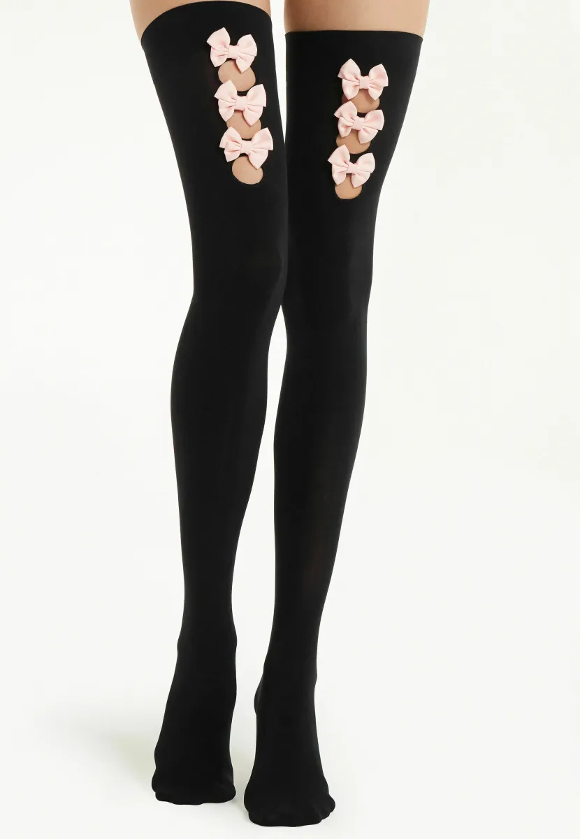 100 DEN - Overkneestrümpfe - schwarz black