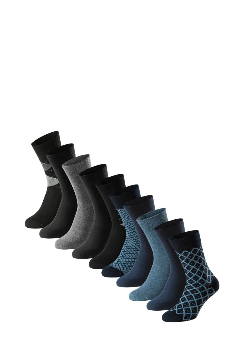 10ER PACK BIRD - Socken - dunkelblau/grau/schwarz