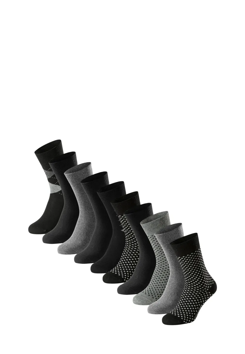 10ER PACK BIRD - Socken - grau/schwarz
