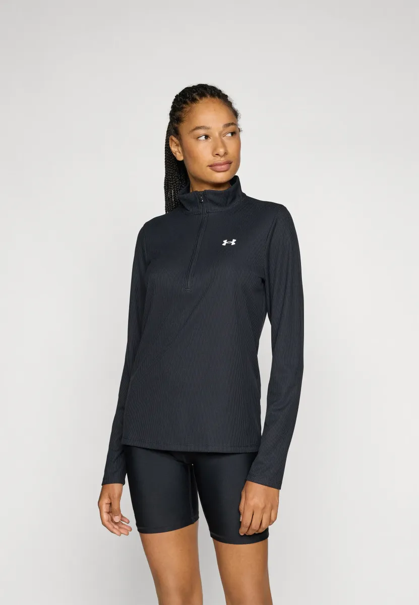 1/2 ZIP - Langarmshirt - black/white