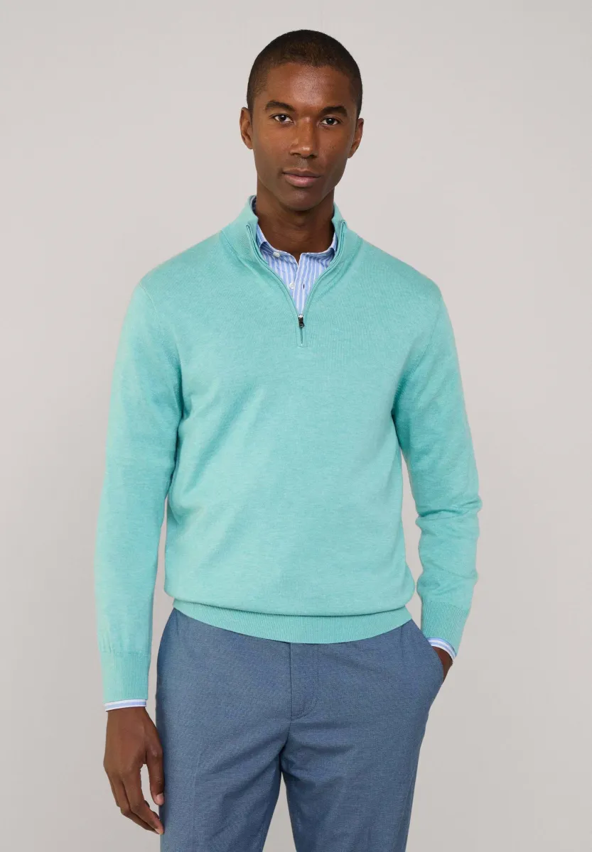 1/2 ZIP - Strickpullover - meadow blue