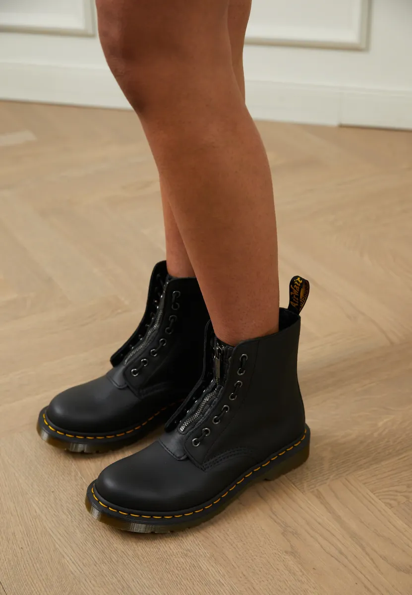 1460 PASCAL FRNT ZIP 8 EYE BOOT - Schnürstiefelette - black