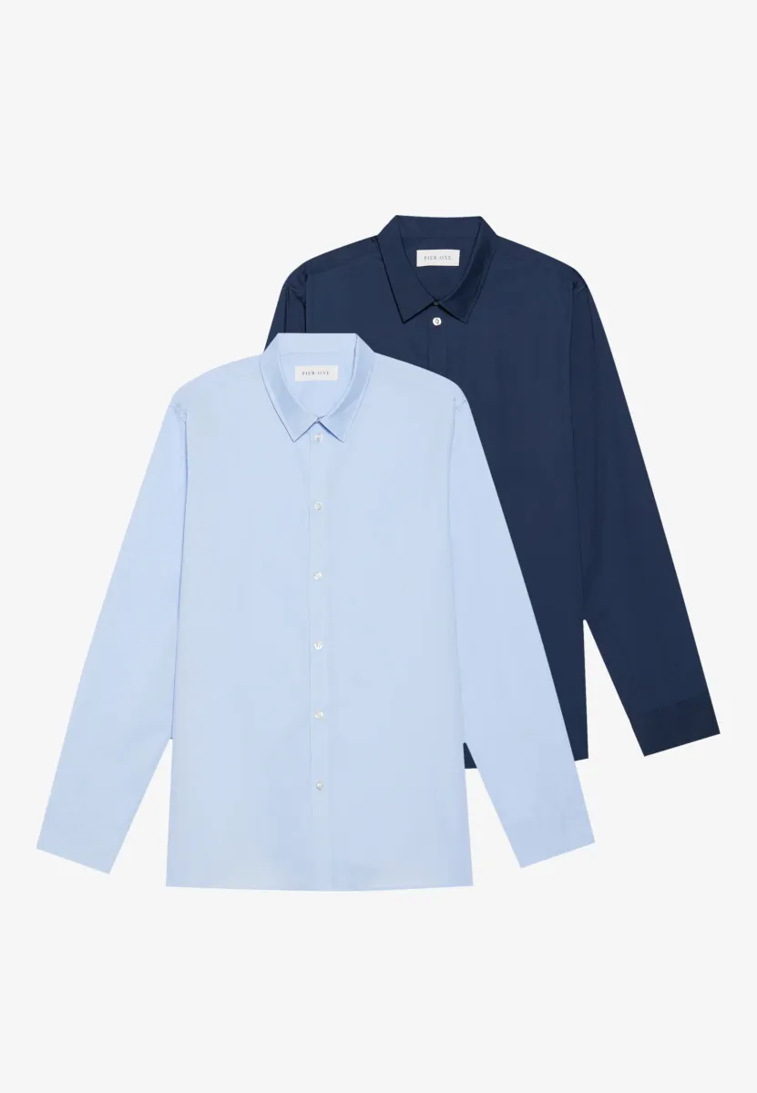 2 PACK - Businesshemd - light blue/dark blue