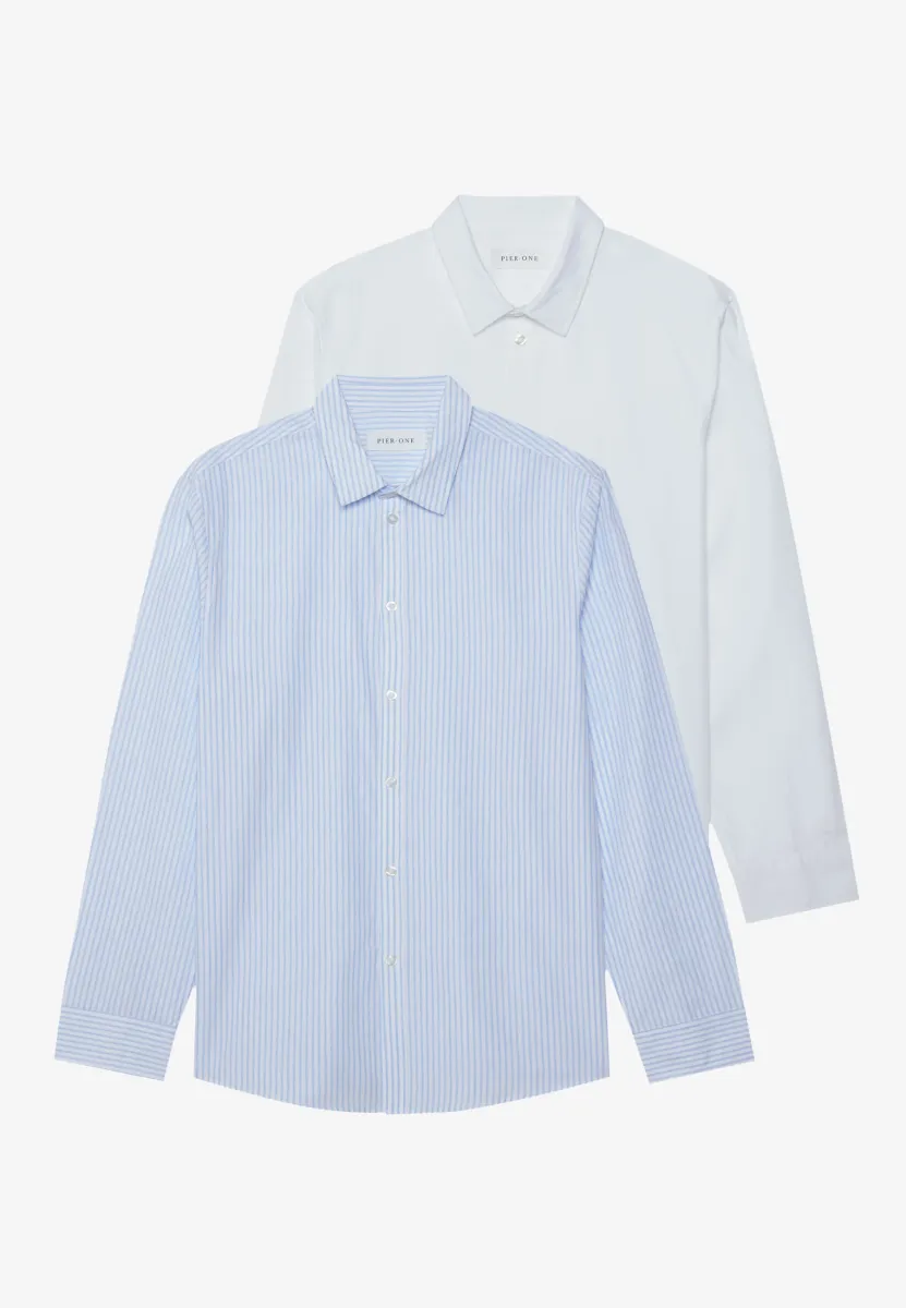 2 PACK - Businesshemd - light blue/white/white
