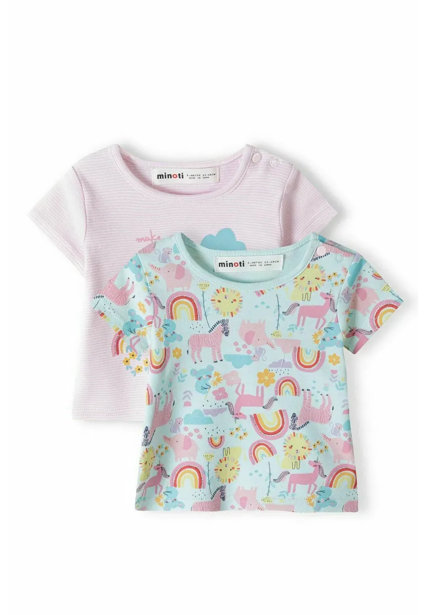 2 PACK  - Geschenk zur Geburt - teal light pink