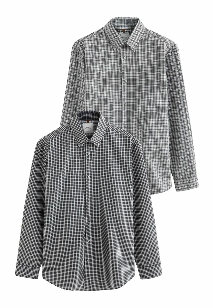 2 PACK - Hemd - grey check gingham