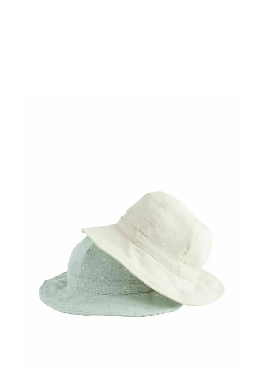 2 PACK - Hut - mint green dobby