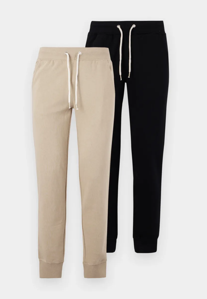2 PACK - Jogginghose - tan/black