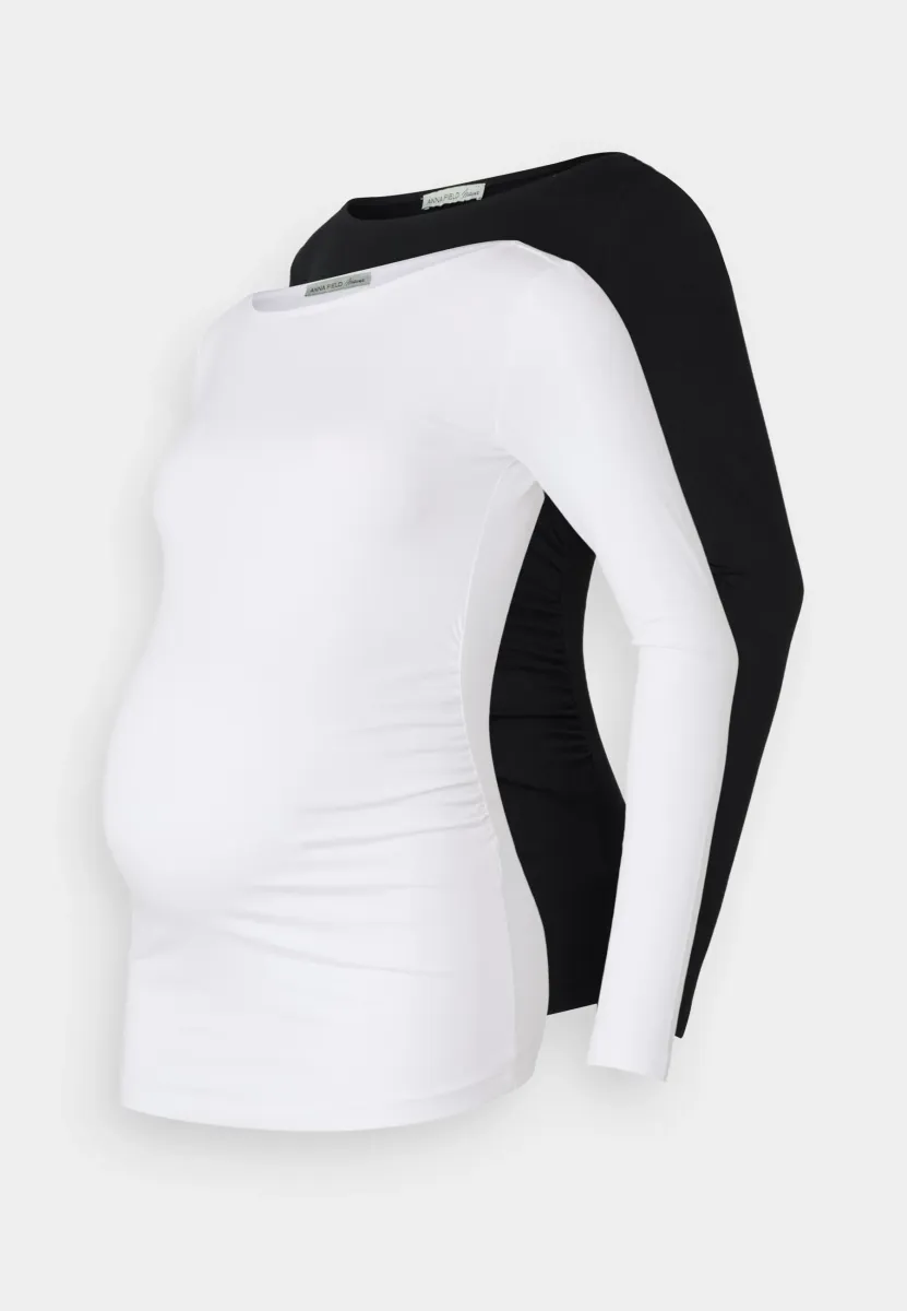 2 PACK - Langarmshirt - black/white