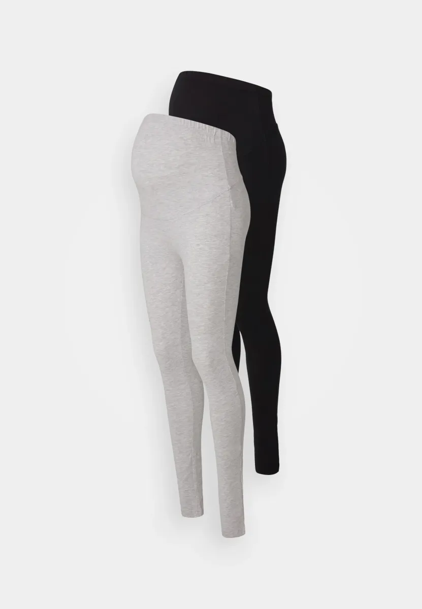 2 PACK - Leggings - Hosen - black/light grey