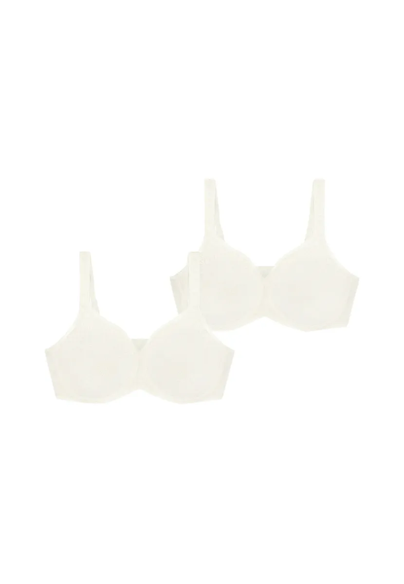 2-PACK LOVELY - Push-up BH - vanille