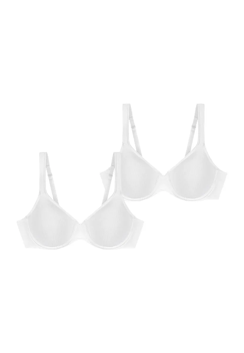 2-PACK MODERN SOFT - Bügel BH - white