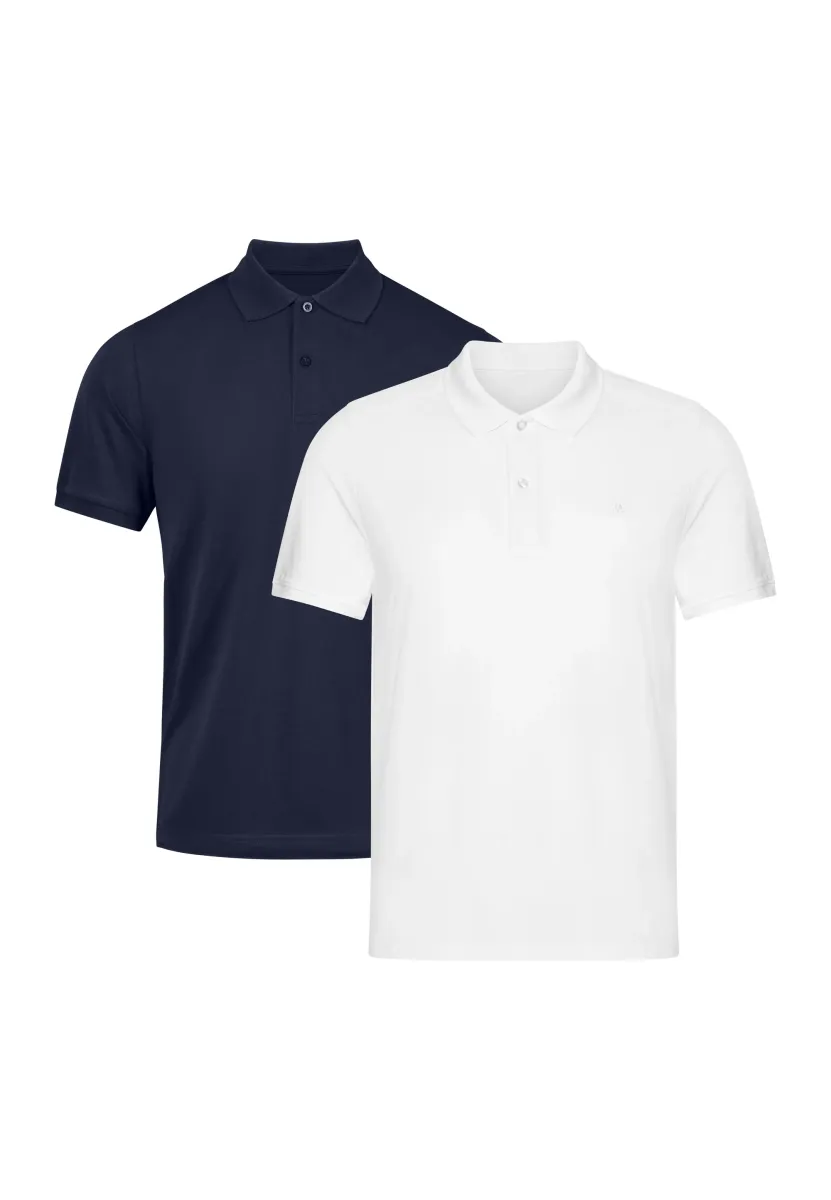 2 PACK - Poloshirt - navy white