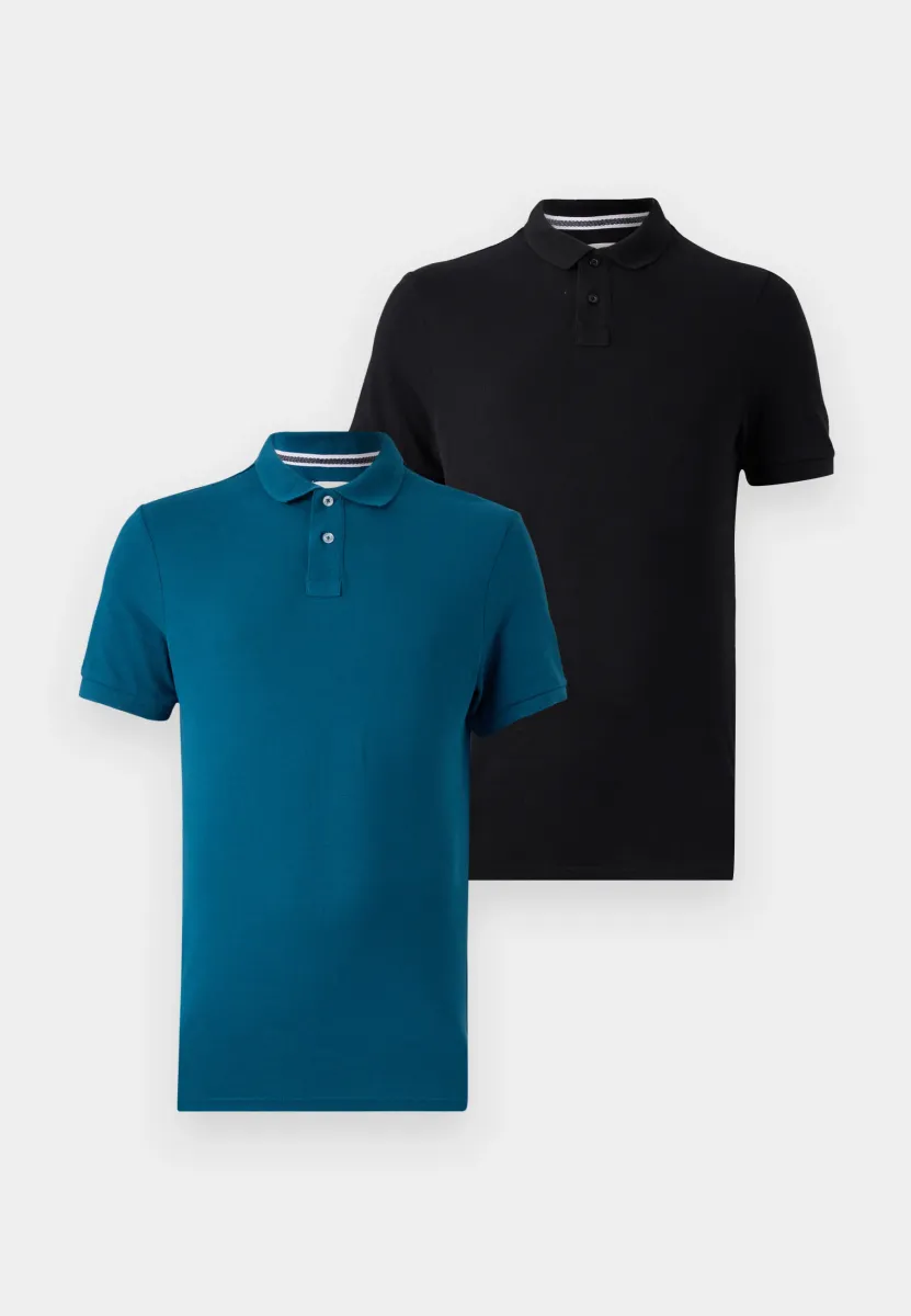 2 PACK - Poloshirt - petrol/black