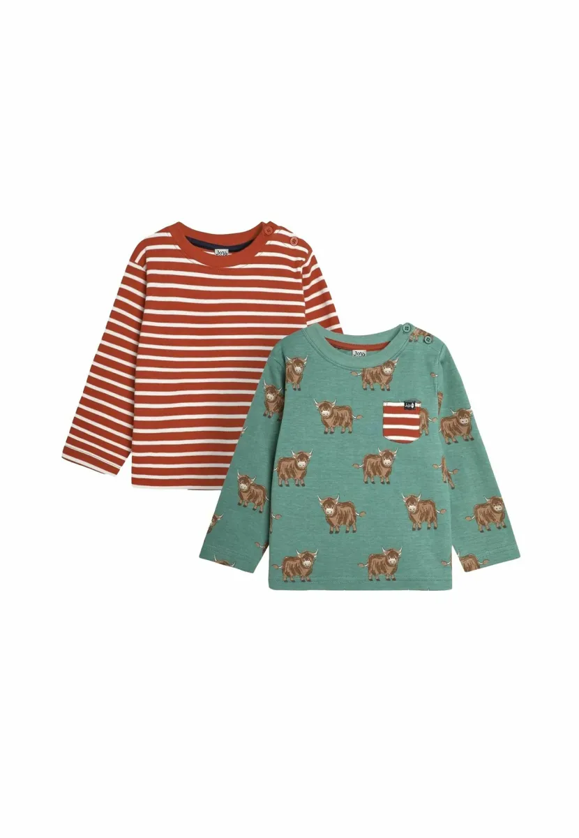 2 PACK REGULAR FIT - Langarmshirt - green