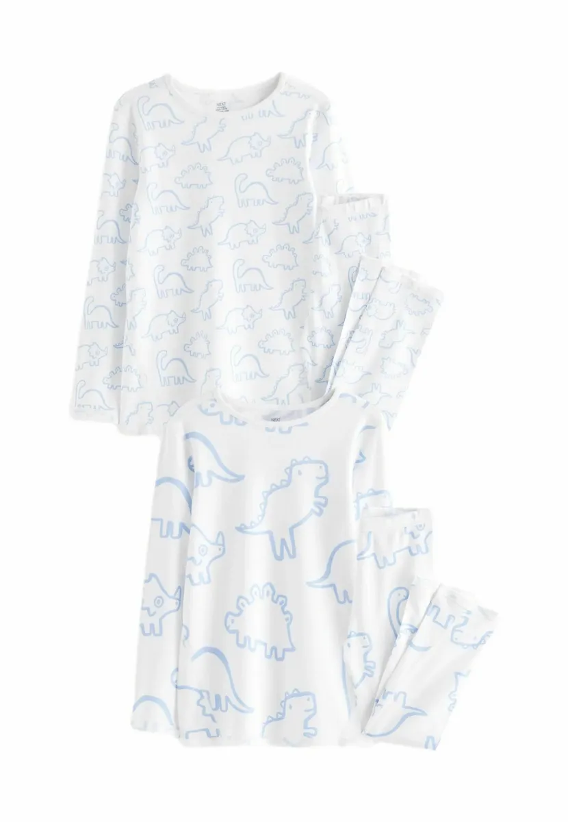 2 PACK - REGULAR FIT - Nachtwäsche Set - blue dinosaur print