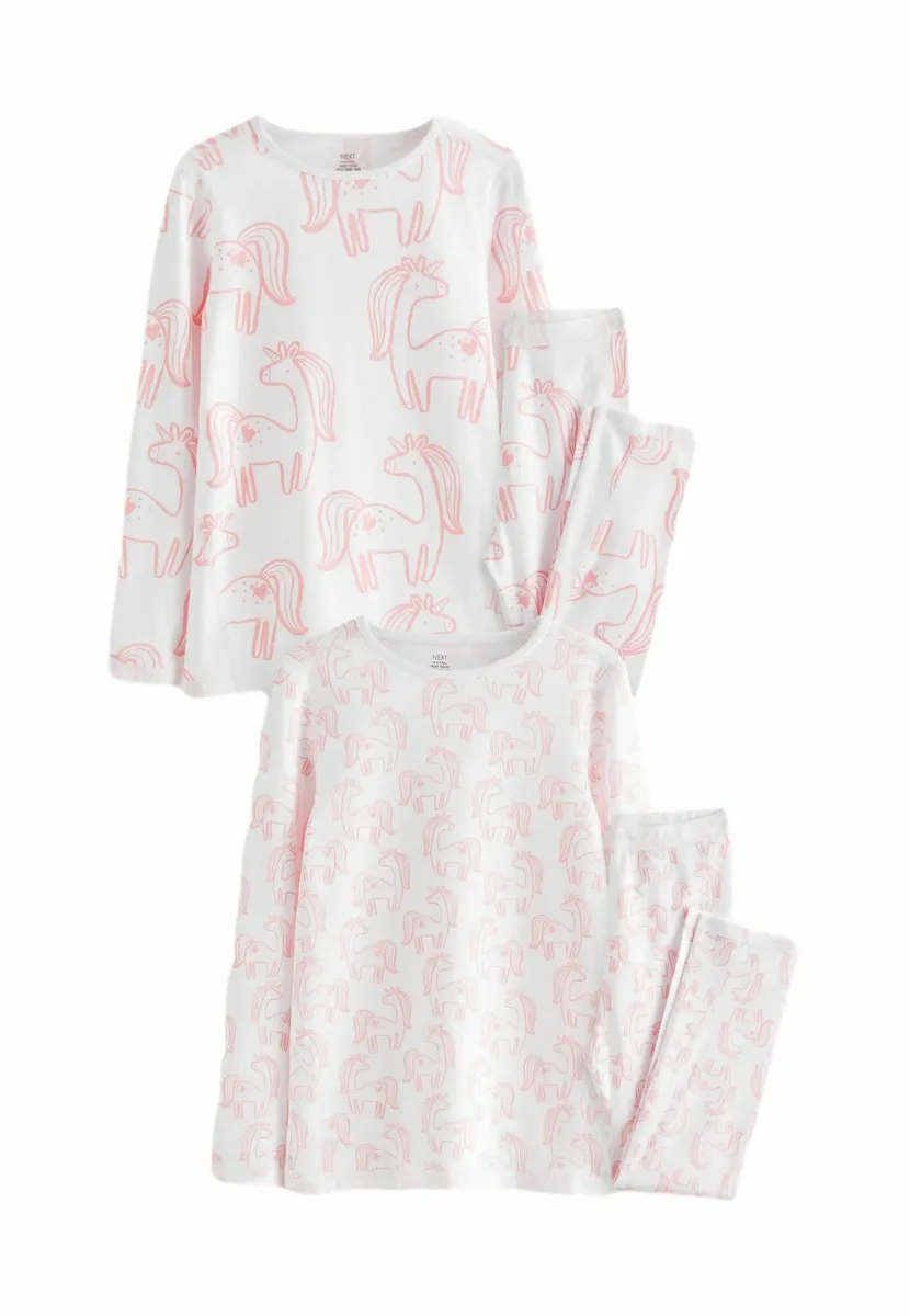 2 PACK - REGULAR FIT - Nachtwäsche Set - pink unicorn print