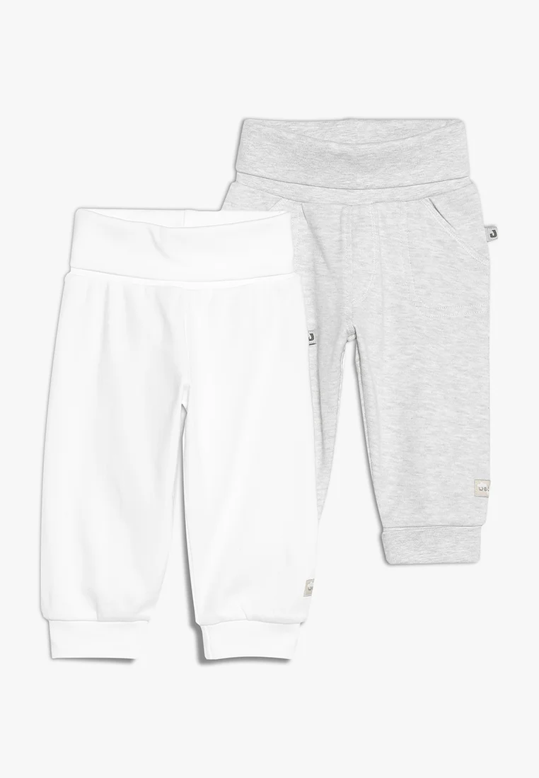 2 PACK - Stoffhose - off white/grey