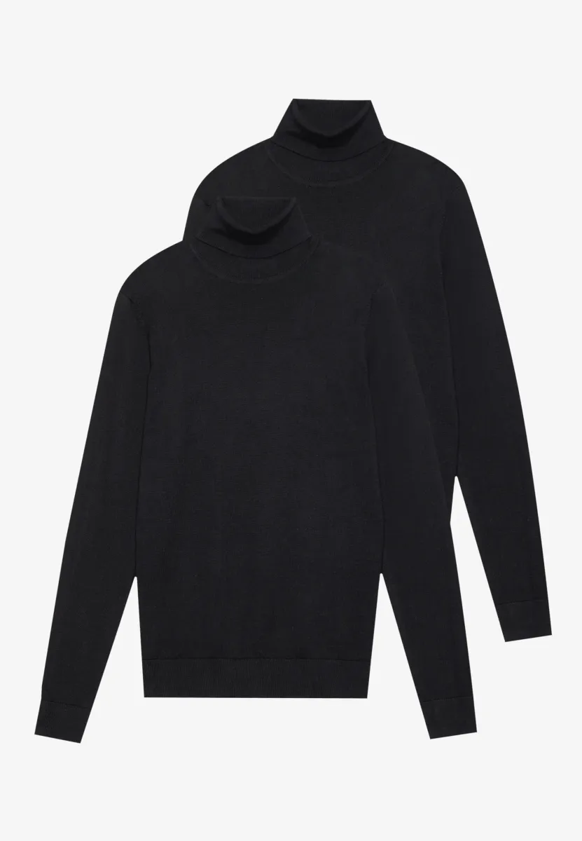 2 PACK - Strickpullover - black