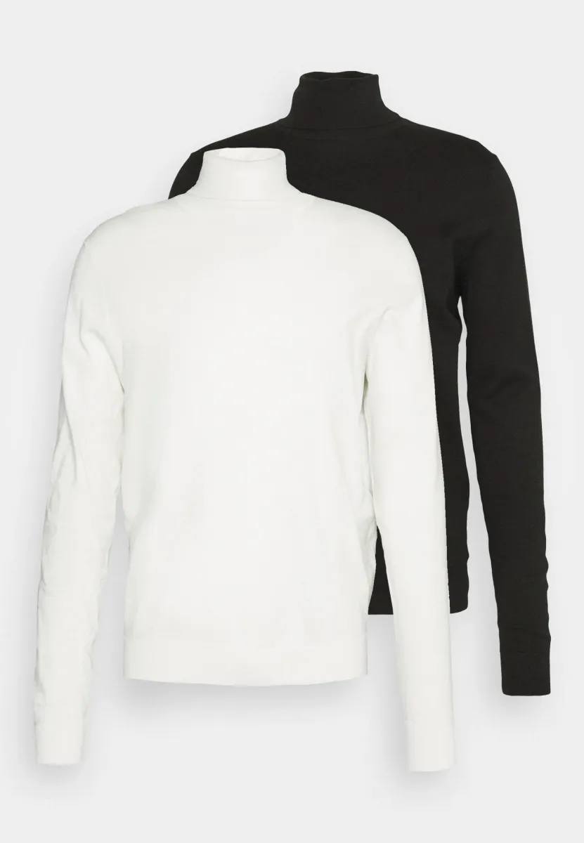2 PACK - Strickpullover - black/white