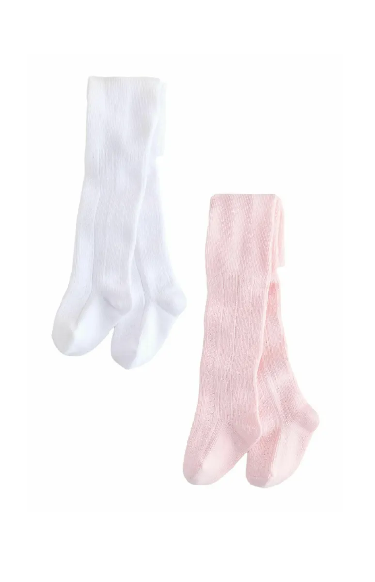 2 PACK - Strumpfhose - pink white