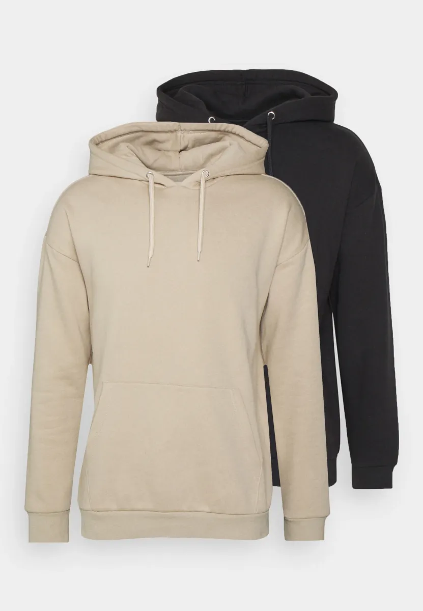 2 PACK - Sweatshirt - black/ beige