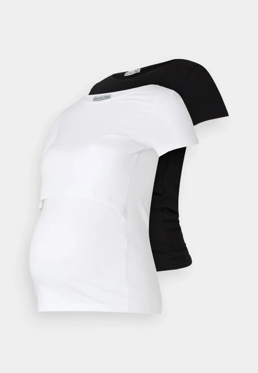 2 PACK - T-Shirt basic - black/white