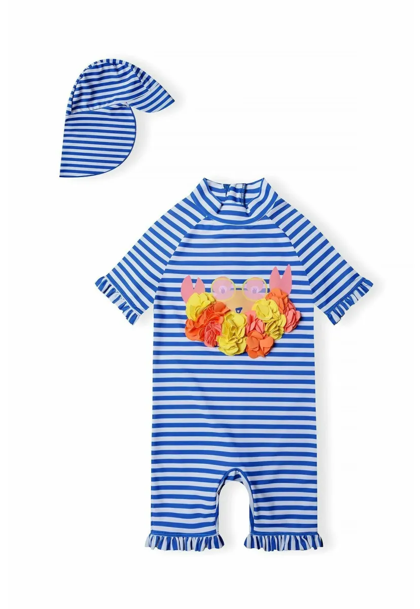 2 PIECE  - Badeanzug - royal blue white