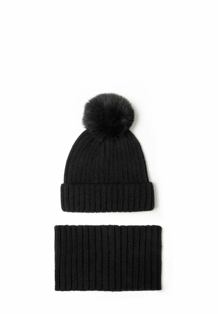 2 PIECES SET - Mütze - black