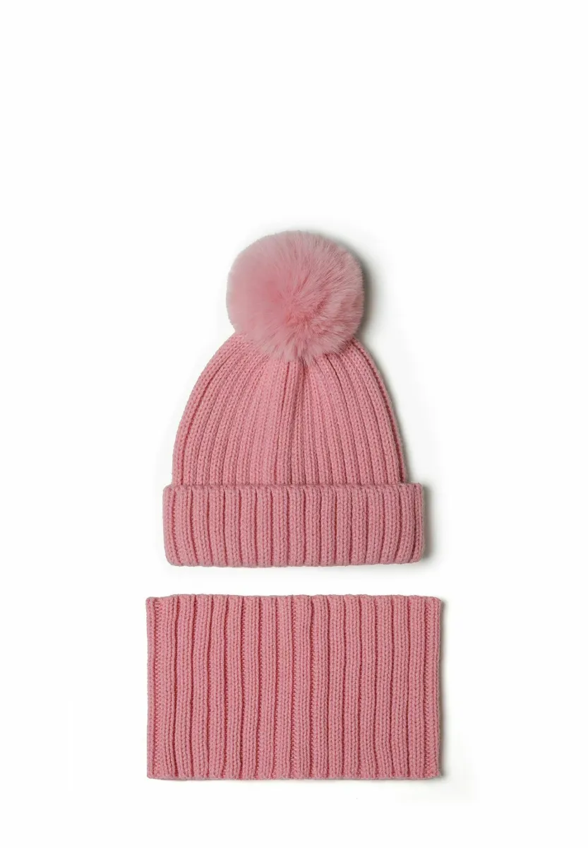 2 PIECES SET - Mütze - pink