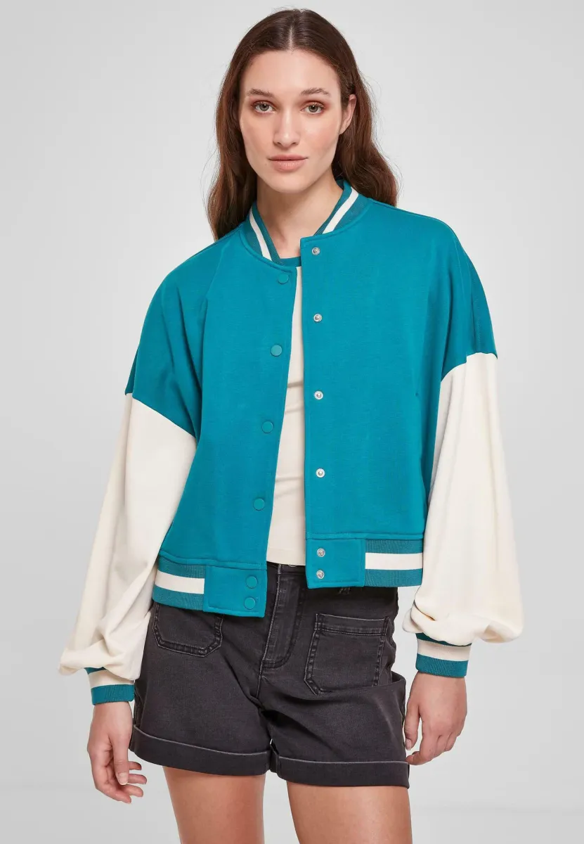 2 TONE COLLEGE  - Bomberjacke - watergreen whitesand