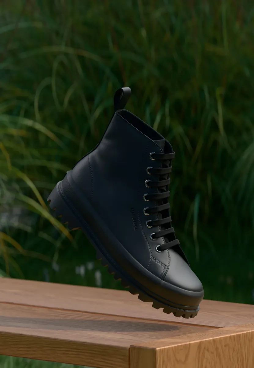 2644 - Schnürstiefelette - black